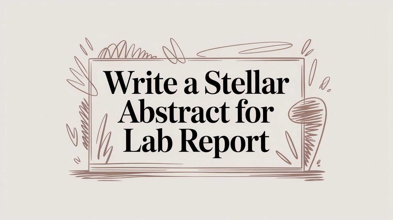 Write a Stellar Abstract for Lab Report