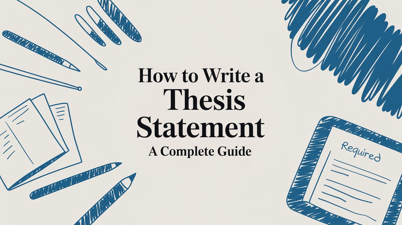 How to Write a Thesis Statement A Complete Guide