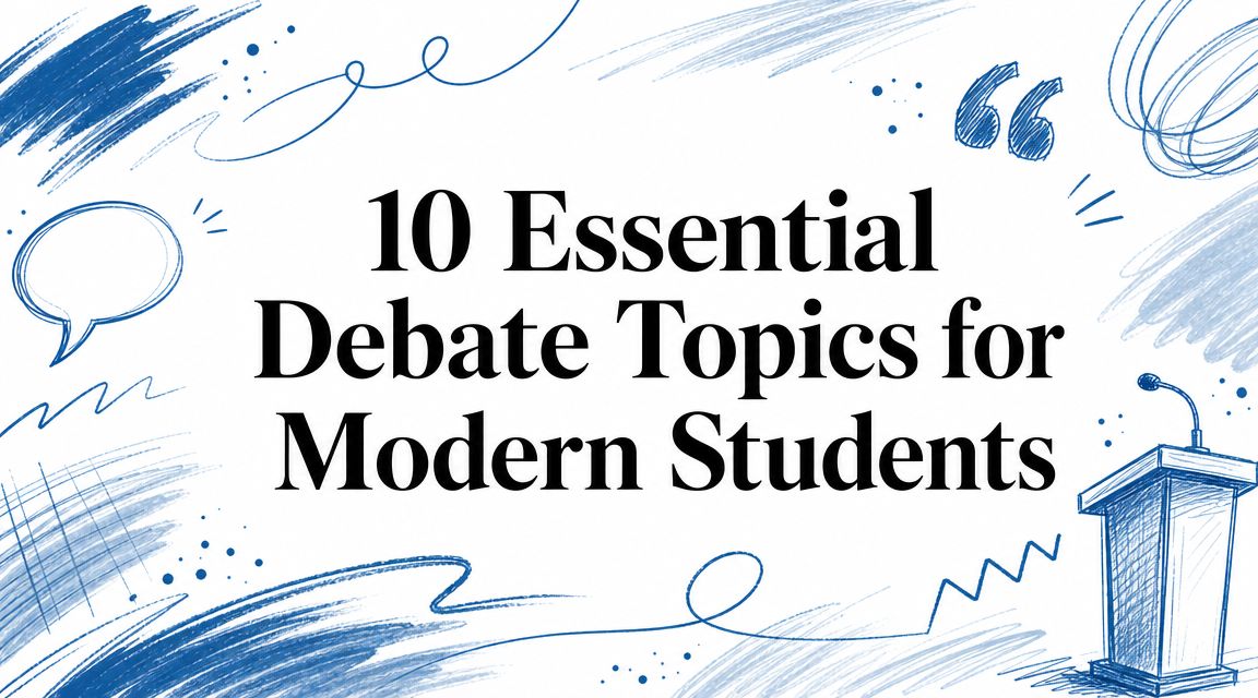 10 Essential Debate Topics for Modern Students